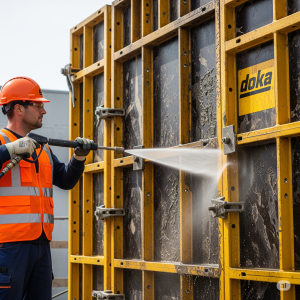 Doka zsalu tábla tisztítása magasnyomású mosóval