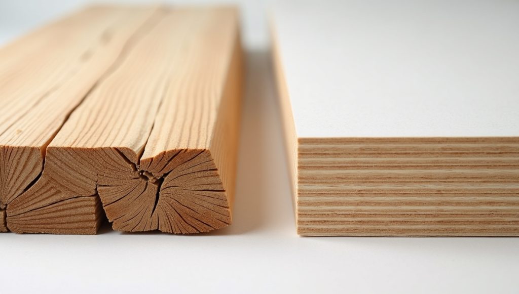 Hagyományos fa zsalutábla és modern műanyag bevonatú rétegelt lemez összehasonlítása